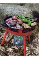 Süper Ocak ve Emaye Kaplama Grill + 1 Adet 450 Gr Gaz Kartuşu