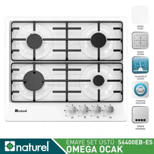 4 Gözlü Emaye Ocak