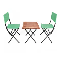 Ahşap Kamp Tabureli Masa Seti